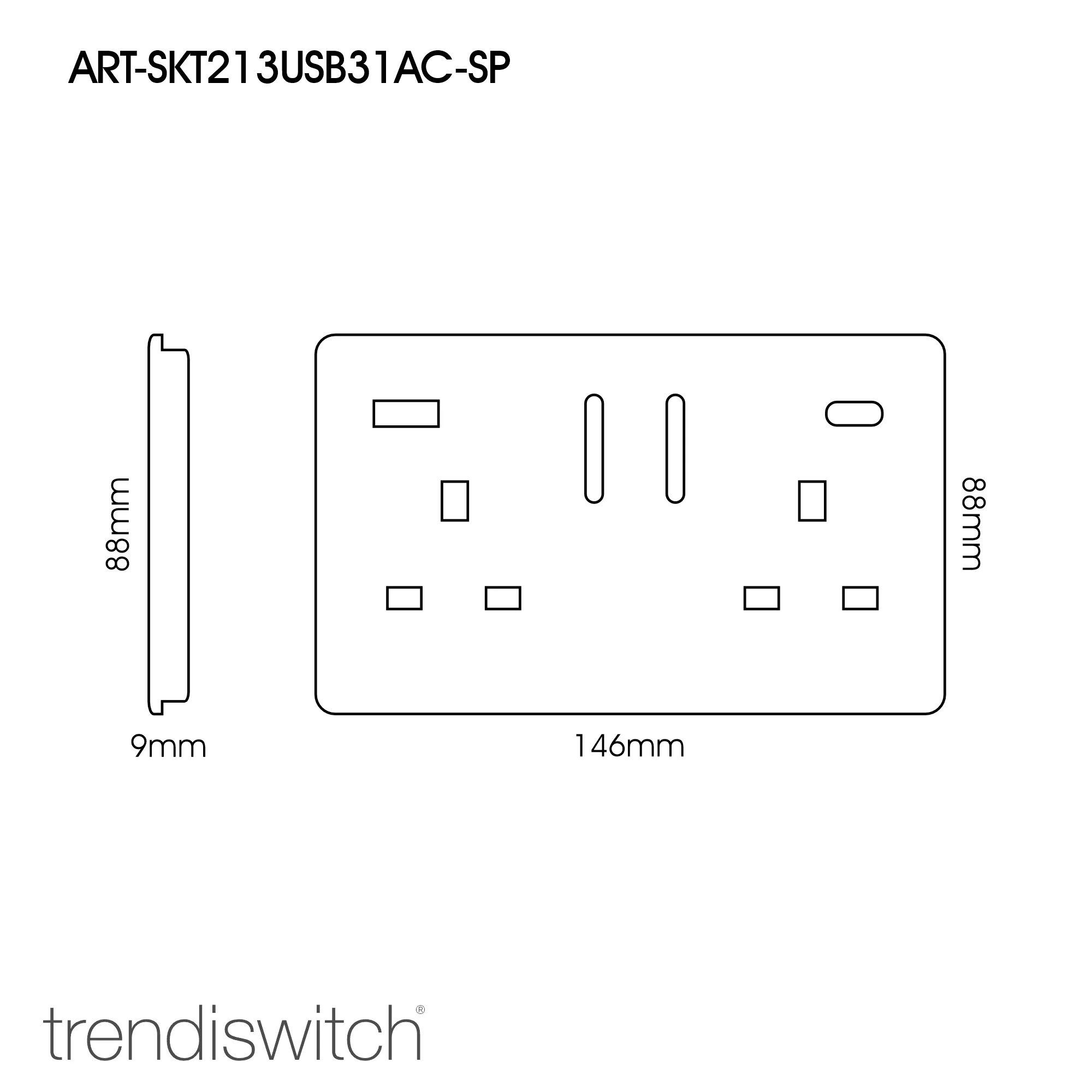Plum Wiring Accessories Trendi Decorative Screwless